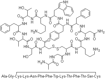 合成生长抑素分子结构 (CAS 38916-34-6)