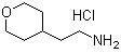 2-(四氢-2H-吡喃-4-基)乙胺盐酸盐分子结构 (CAS 389621-77-6)