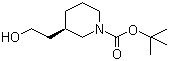 (R)-1-N-Boc-3-羟乙基哌啶分子结构 (CAS 389889-62-7)