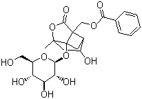芍药内酯苷分子结构 (CAS 39011-90-0)