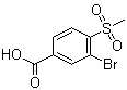 3-溴-4-甲磺酰基苯甲酸分子结构 (CAS 39058-84-9)