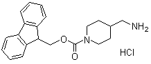 4-(氨基甲基)-1-哌啶甲酸 9H-芴-9-基甲酯盐酸盐分子结构 (CAS 391248-14-9)