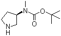 tert-Butyl (R)-N-methyl-N-(pyrrolidin-3-yl)carbamate molecular structure (CAS 392338-15-7)