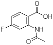 结构式 CAS# 394-27-4, 2-乙酰氨基-4-氟苯甲酸