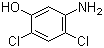 2,4-二氯-5-氨基苯酚分子结构 (CAS 39489-79-7)