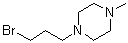 1-(3-溴丙基)-4-甲基哌嗪分子结构 (CAS 39500-57-7)
