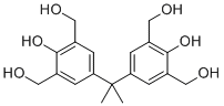 5,5'-异亚丙基二(m-二甲苯-2,α,α'-三醇)分子结构 (CAS 3957-22-0)