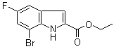 7-溴-5-氟-1H-吲哚-2-羧酸乙酯分子结构 (CAS 396076-60-1)