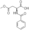 N-苯甲酰基-L-天门冬氨酸 4-甲酯分子结构 (CAS 39741-26-9)