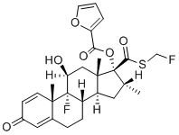 氟替卡松糠酸酯 EP 杂质E分子结构 (CAS 398454-97-2)