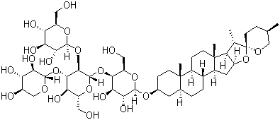 龙葵螺甙 A分子结构 (CAS 39941-51-0)