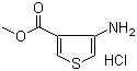 4-氨基噻吩-3-羧酸甲酯盐酸盐分子结构 (CAS 39978-14-8)