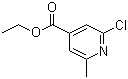 2-氯-6-甲基吡啶-4-甲酸乙酯分子结构 (CAS 3998-88-7)