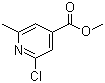 2-氯-6-甲基异烟酸甲酯分子结构 (CAS 3998-90-1)