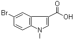 5-溴-1-甲基吲哚-3-羧酸分子结构 (CAS 400071-95-6)