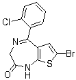 7-溴-5-(2-氯苯基)-1,3-二氢-2H-噻吩并[2,3-e]-1,4-二氮杂卓-2-酮分子结构 (CAS 40017-65-0)