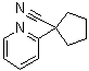 1-(2-吡啶基)环戊烷甲腈分子结构 (CAS 400727-04-0)