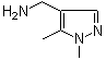 1,5-二甲基-1H-吡唑-4-甲胺分子结构 (CAS 400756-31-2)