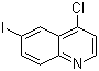 4-氯-6-碘喹啉分子结构 (CAS 40107-07-1)