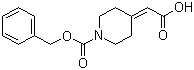 1-苄氧羰基哌啶-4-亚基乙酸分子结构 (CAS 40113-03-9)