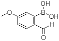 2-醛基-5-甲氧基苯硼酸分子结构 (CAS 40138-18-9)