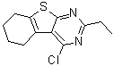 4-氯-2-乙基-5,6,7,8-四氢-[1]苯并噻吩并[2,3-d]嘧啶分子结构 (CAS 401511-17-9)
