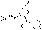 (2S)-4-氧代-2-(3-噻唑烷基羰基)-1-吡咯烷羧酸叔丁酯分子结构 (CAS 401564-36-1)