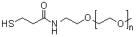 O-[2-(3-巯基丙酰基氨基)乙基]-O'-甲基聚乙二醇分子结构 (CAS 401916-61-8)