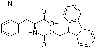 2-氰基-N-[芴甲氧羰基]-L-苯丙氨酸分子结构 (CAS 401933-16-2)