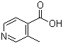 3-甲基-4-吡啶羧酸分子结构 (CAS 4021-12-9)