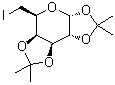 6-脱氧-1,2:3,4-二-O-异亚丙基-6-碘-alpha-D-吡喃半乳糖分子结构 (CAS 4026-28-2)