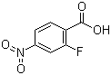 2-氟-4-硝基苯甲酸分子结构 (CAS 403-24-7)
