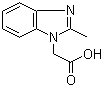 (2-甲基苯并咪唑-1-基)乙酸分子结构 (CAS 40332-17-0)