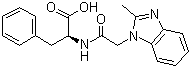 N-[(2-甲基-1H-苯并咪唑-1-基)乙酰基]-L-苯丙氨酸分子结构 (CAS 40332-25-0)