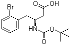 N-叔丁氧羰基-(S)-3-氨基-4-(2-溴苯基)丁酸分子结构 (CAS 403661-78-9)