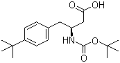 N-叔丁氧羰基-(S)-3-氨基-4-(4-叔丁基苯基)丁酸分子结构 (CAS 403661-85-8)