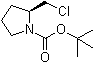 (2S)-2-(氯甲基)-1-吡咯烷羧酸叔丁酯分子结构 (CAS 403735-05-7)