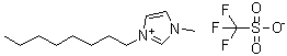 1-辛基-3-甲基咪唑鎓三氟甲烷磺酸盐分子结构 (CAS 403842-84-2)