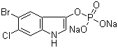 structure of CAS# 404366-59-2, 5-Bromo-6-chloro-1H-Indol-3-ol dihydrogen phosphate (ester) disodium salt;disodium (5-bromo-6-chloro-1H-indol-3-yl) phosphate