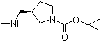 (3R)-3-[(甲基氨基)甲基]-1-吡咯烷羧酸叔丁酯分子结构 (CAS 404594-16-7)
