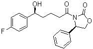 3-[(5S)-(4-氟苯基)-5-羟基戊酰基]-(4R)-苯基-1,3-恶唑烷-2-酮分子结构 (CAS 404874-94-8)