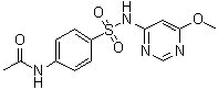 N4-乙酰基磺胺间甲氧嘧啶分子结构 (CAS 4049-01-8)