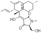 (3E,5S)-5-(Hydroxymethyl)-3-[(1S,2R,4aS,6R,8aR)-hydroxy[1,2,4a,5,6,7,8,8a-octahydro-1,3,6-trimethyl-2-(1E)-1-propen-1-yl-1-naphthalenyl]methylene]-1-methyl-2,4-pyrrolidinedione molecular structure (CAS 405072-57-3)