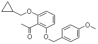 1-[2-(环丙基甲氧基)-6-[(4-甲氧基苯基)甲氧基]苯基]乙酮分子结构 (CAS 405239-71-6)