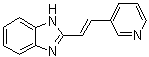 2-[2-(3-吡啶基)乙烯基]-1H-苯并咪唑分子结构 (CAS 40609-02-7)