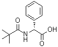 (2R)-2-(2,2-二甲基丙烷酰胺基)-2-苯基乙酸分子结构 (CAS 40610-41-1)