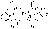双(三邻甲苯基膦)二氯化钯分子结构 (CAS 40691-33-6)