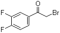 2-溴-3',4'-二氟苯乙酮分子结构 (CAS 40706-98-7)