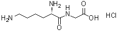 L-赖氨酰甘氨酸单盐酸盐分子结构 (CAS 40719-58-2)