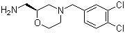 (2S)-4-[(3,4-Dichlorophenyl)methyl]-2-morpholinemethanamine molecular structure (CAS 407640-11-3)